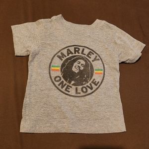 Toddler Boys' Bob Marley 'One Love' Short Sleeve Graphic T-Shirt - Gray